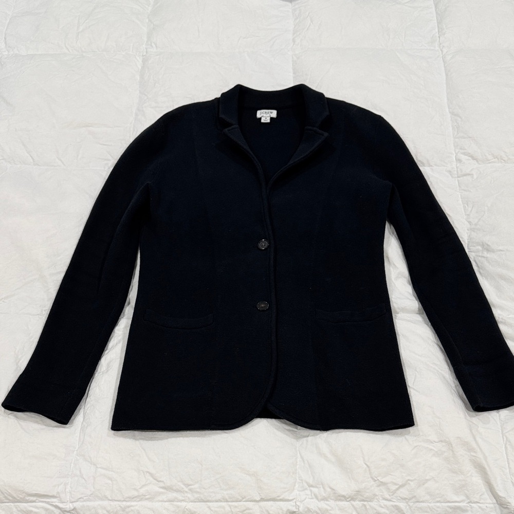 J Crew  sweater blazer. Black, size small.